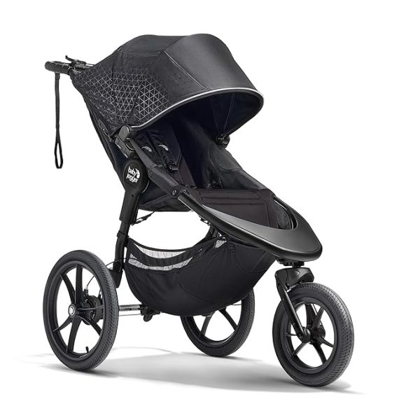 Baby Jogger Summit X3 3-Wheel Jogging Stroller with Hand Brake, One-Hand Compact Fold & All-Wheel Suspension, Midnight Black - Image 5